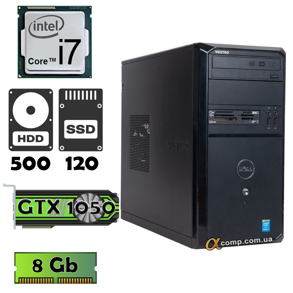 Dell Vostro 3900 (i7 4770 • GTX1050 • 8Gb • 500Gb • ssd 120Gb) MT