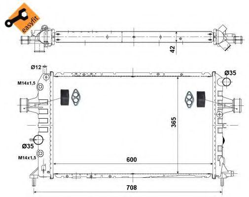 Радіатор охолодження Opel Astra G, Zafira A 2.0-2.2 DTI 02-