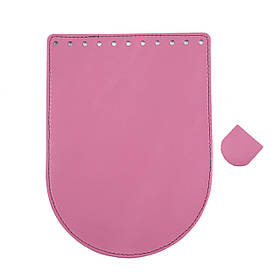 Клапан сумки з натуральної шкіри (23*17), колір Яскраво-рожевий
