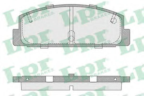 Гальмівні колодки дисковi зад. Mazda 323 93-97, 98-, 626 91-, 6 02-