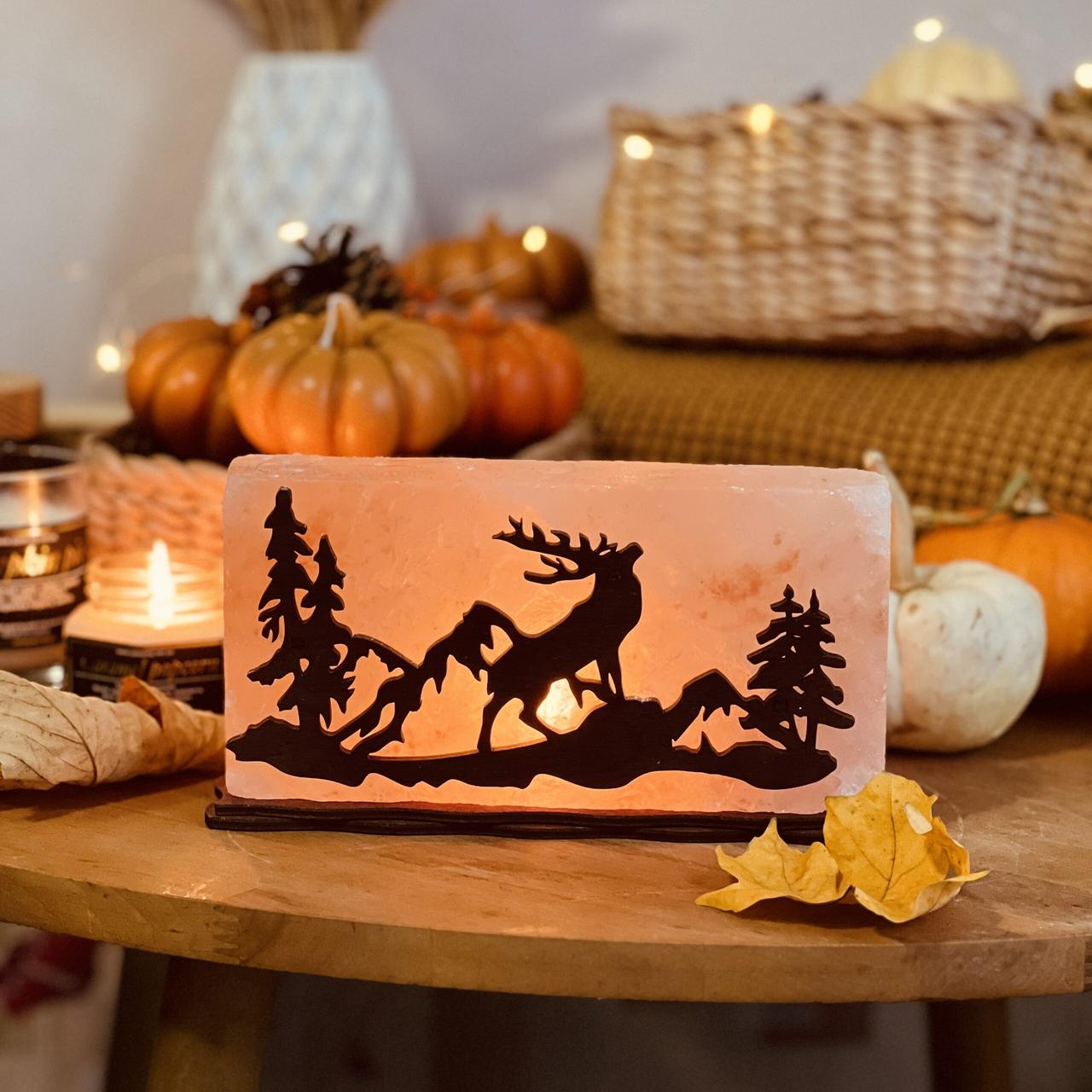 Соляна лампа Лісовий олень, 2 кг (20*10*5 см), фото 1