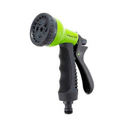 Пістолет для поливу Presto-PS (7202G) 🏆 ХІТ ПРОДАЖІВ | 8 режимів, гумова ручка, фіксатор