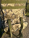 Рюкзак 70 літрів посилений армійський військовий піксель, фото 8