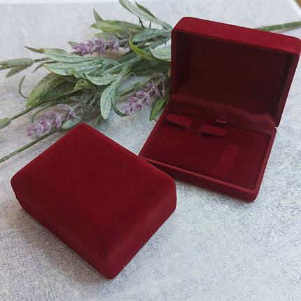 Футляр прямокутник бордовий для набору, фото 3