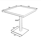 Стіл "Серія 1" 70х70 см та дизайнерський стілець "Джим", фото 6