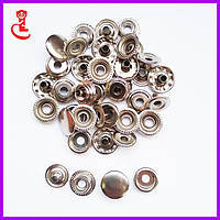 Кнопка для одягу 15мм Кільцева. Кнопка київська №61, Срібло (720шт)