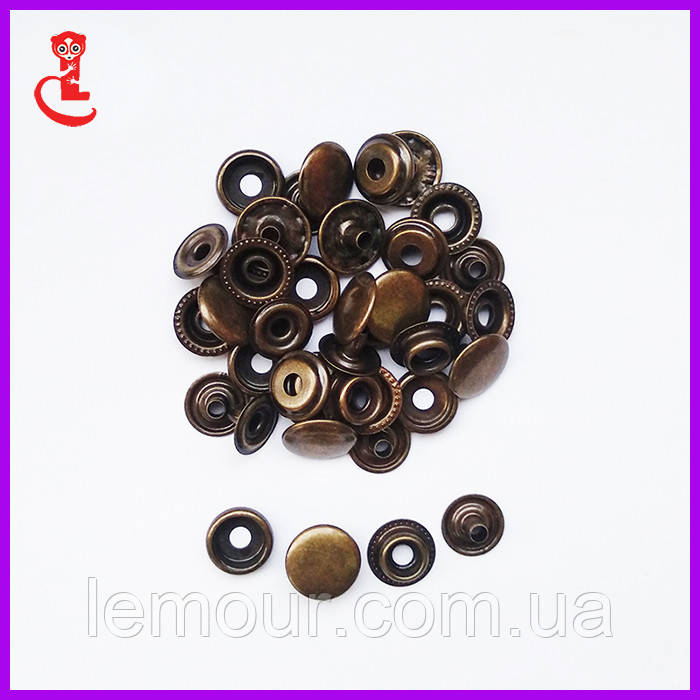 Кнопки одежні Каппа 15мм. Кнопка київська №61, Антик (720шт) - фото 1 - id-p1395046362