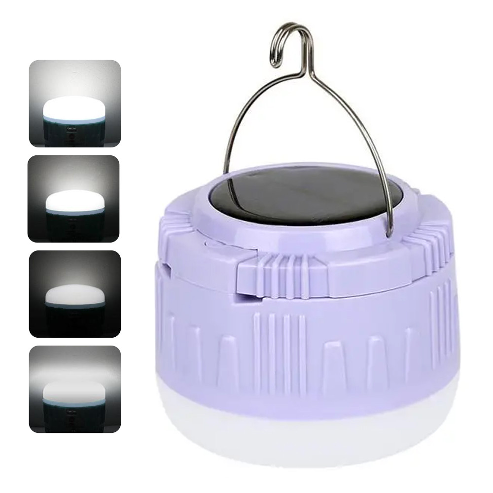 Підвісна лампа для кемпінгу із сонячною панеллю XC30 / Портативна LED лампа, фото 1