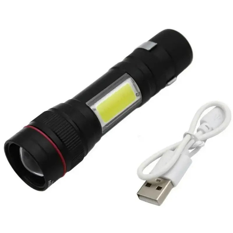 Ліхтарик акумуляторний X-Balog BL-520 T6 COB USB Black S