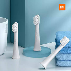 Насадки для зубної щітки Xiaomi Mi Electric Toothbrush T100 Head 3-pack regular Оригінал! (MBS302)