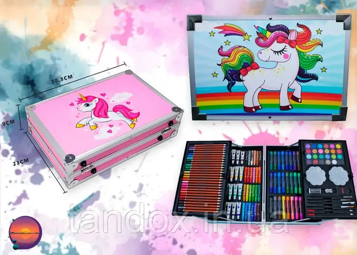 Набор для рисования 145 предметов в алюминиевом чемоданчике (ID ...