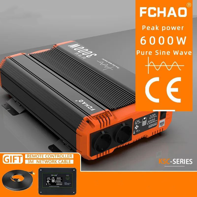 Инвертор 12V-220 синусоидальный FCHAO KSC-3000W (Чистая Синусоида ...