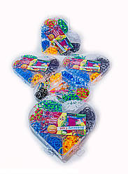 Набір резинок для плетіння, Резиночки в коробці Сердечко 8 кольорів