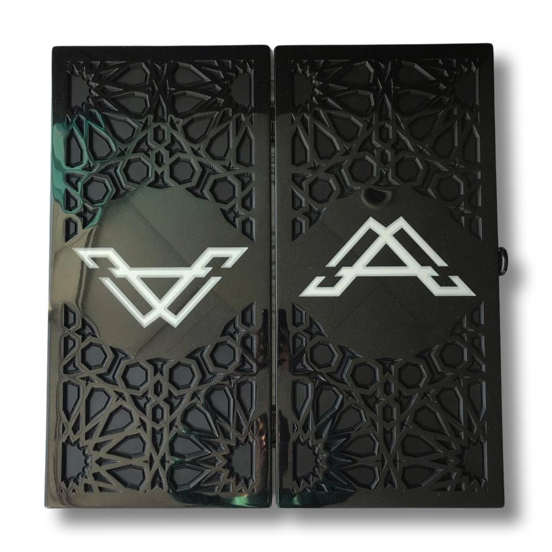 Нарди з каменю з логотипом 58×28×5см корпоративний подарунок, фото 1