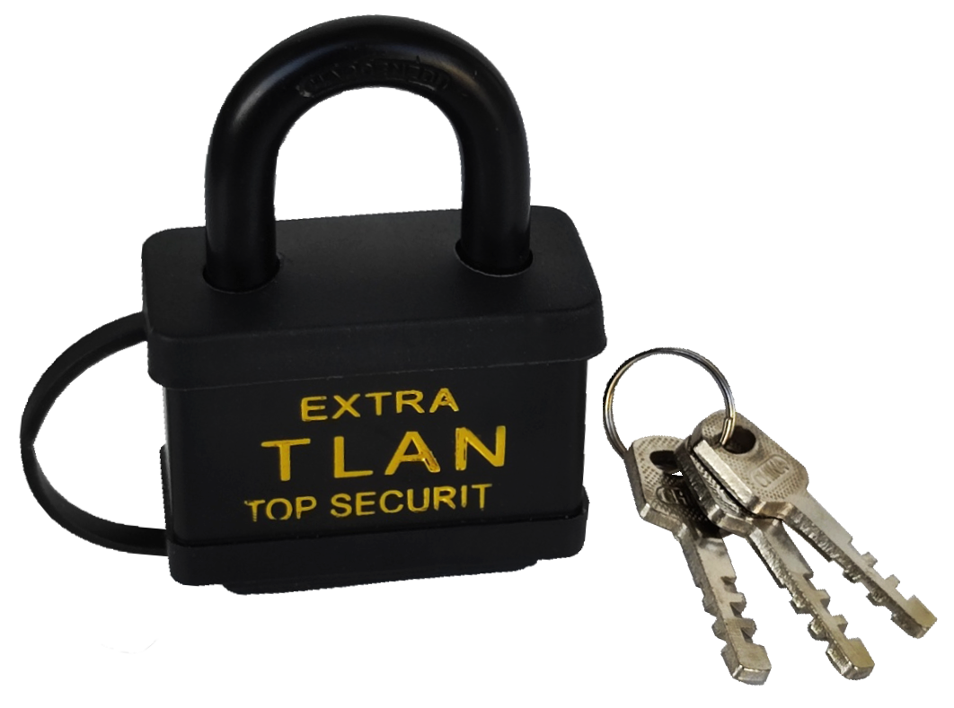 Замок навісний 40 мм "EXTRA TLAN" прогумований