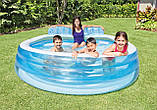 Дитячий надувний басейн Intex 57190 (229х218х79 см) надувне сидіння зі спинкою, підсклянники, фото 4