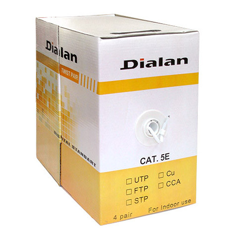 Сетевой кабель Dialan Utp Cat.5E 4PR Cca 0,48 мм Pvc, для внутренних работ, 305 м - фото 2 - id-p304218146