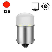 Автолампа світлодіодна P21W/1156, цоколь BA15s, 3014 х 9 smd, червона, лінза 12 В