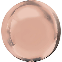 Фольгированный шар сфера 3D розовое золото, 81 см. (Китай)