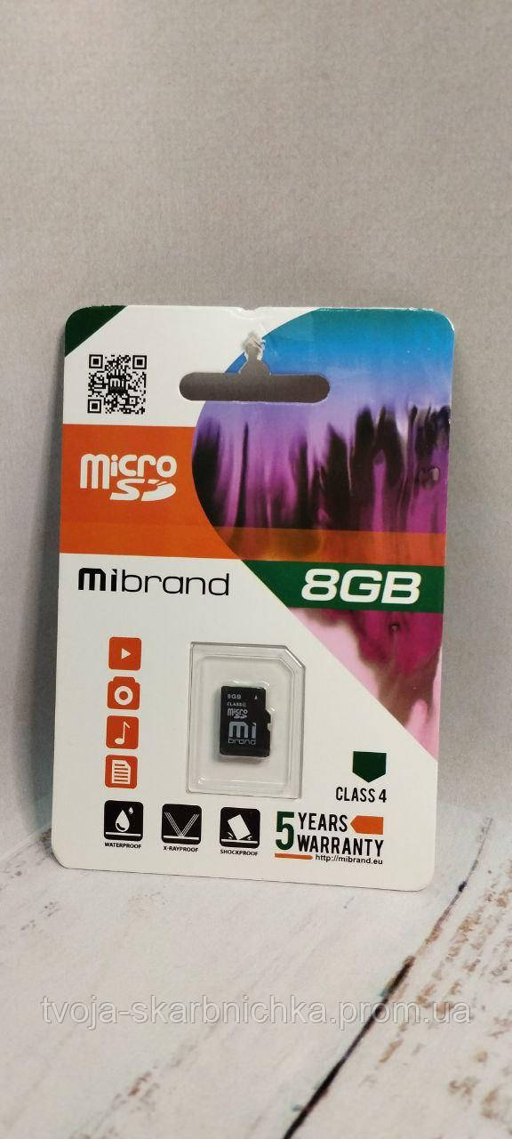 Купить Карта памяти Mibrand 8GB microSD class 4 (MICDC4/8GB), цена 119 ...