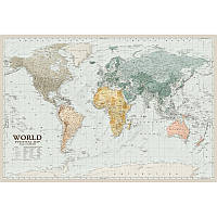Світ. Політична карта. 88x60 см. М 1:34 500 000. Глянцевий папір