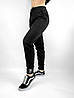 Штани спортивні жіночі під манжет Штани жіночі з вмістом вовни Чорний колір XL-2XL, фото 9