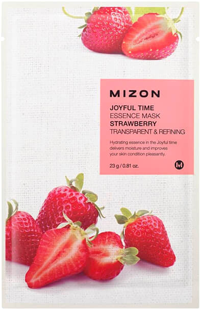 Тканевая маска для лица Клубника Mizon Joyful Time Strawberry 23 мл - фото 1 - id-p1800261295