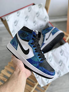 Чоловічі Кросівки Nike Air Jordan 1 Mid Blue Black White 41-42-44-45