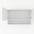 Двохдверна шафа навісна з нішею та закритою полицею шириною 80 см Верхні кухонні тумби з МДФ фасадами, фото 9