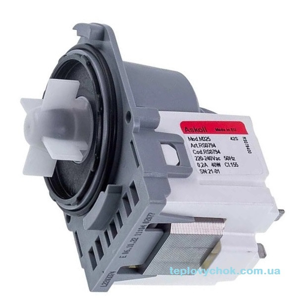 Насос ASKOLL M224/M235 RS0795 на три зажими, розділені фішки ззаду (мідь)