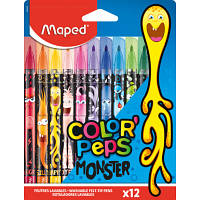 Новинка Фломастеры Maped Color Peps Monster 12 цветов (MP.845400) !