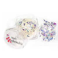 Декор Molekula "Луска дракона" Куточок, срібло голографік