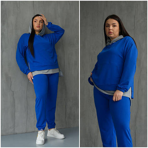 Спортивний костюм жіночий, молодіжний крій, батал 5224 | 56-62р., фото 1