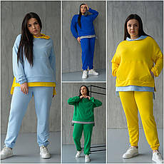Спортивний костюм жіночий, молодіжний крій, батал 5224 | 56-62р., фото 4