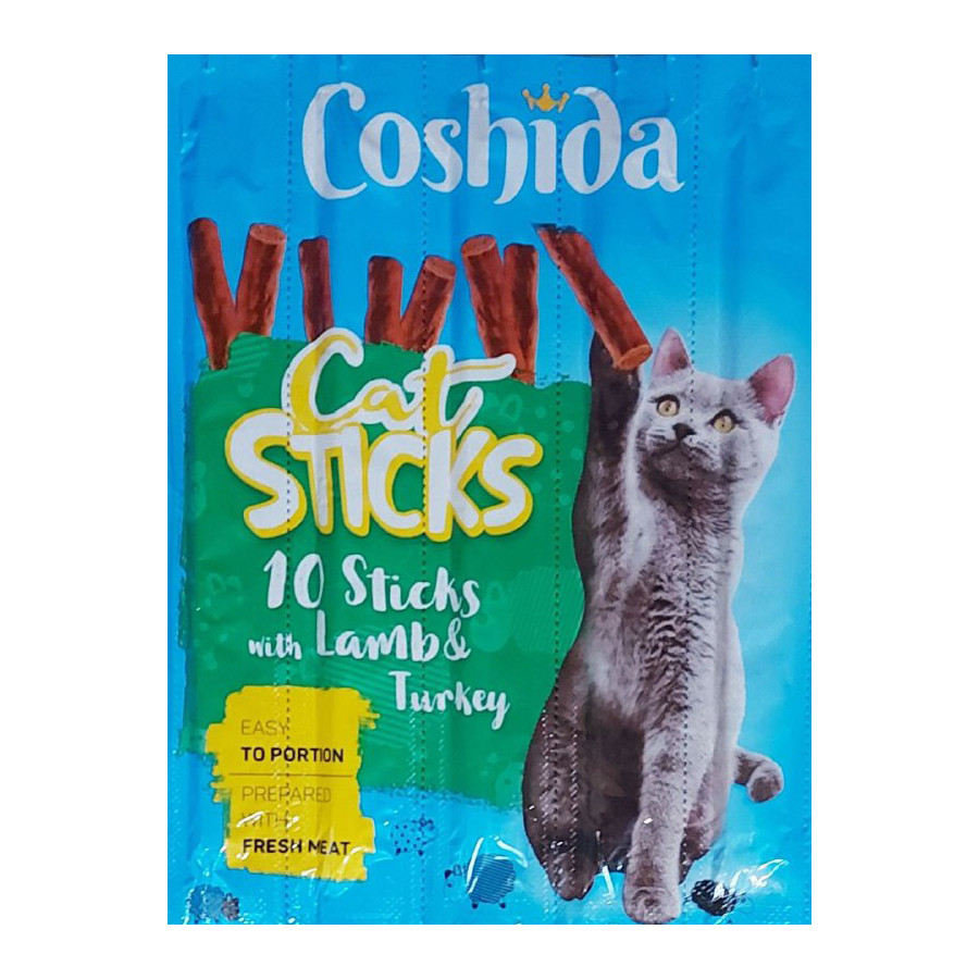 Ласощі м'ясні палички для котів Coshida Cat Sticks зі смаком ЯГНЯ і ІНДИЧКИ (1шт.)