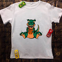 Чоловіча футболка з принтом - Динозавр з баскетбольним м&#039;ячем