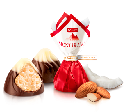 Купить Конфеты Рошен Roshen Монблан Миндаль и Кокос 1кг, цена 380 ...
