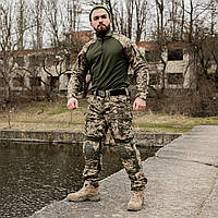 Тактичний костюм літній 2 в 1 (сорочка Ubacs + штани з наколінникам) піксель ЗСУ ММ-14 "Tornado" Grifon