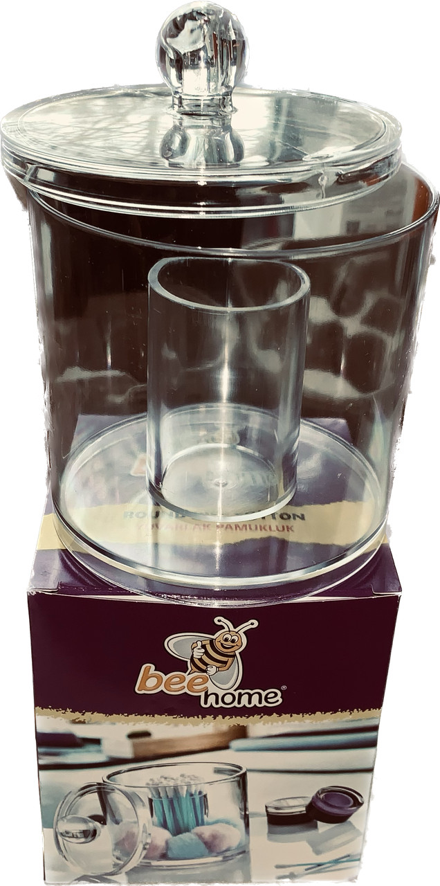 Акриловий органайзер диспенсер для ватних дисків і вушних паличок, фото 1