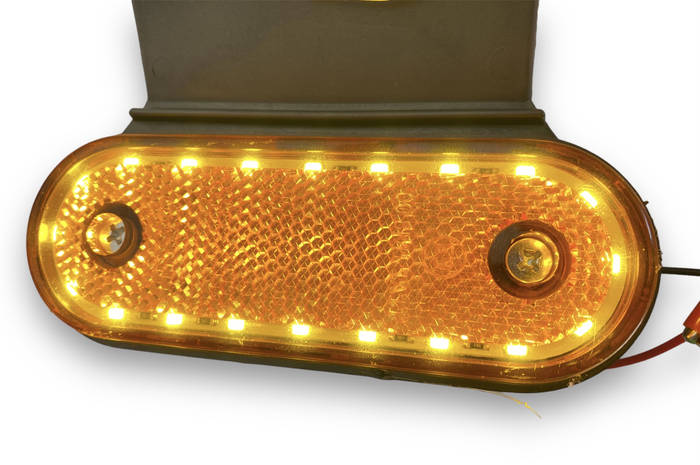 Фонарь габаритный боковой Led желтый 24V 21 светодиод (ID#1387310675 ...