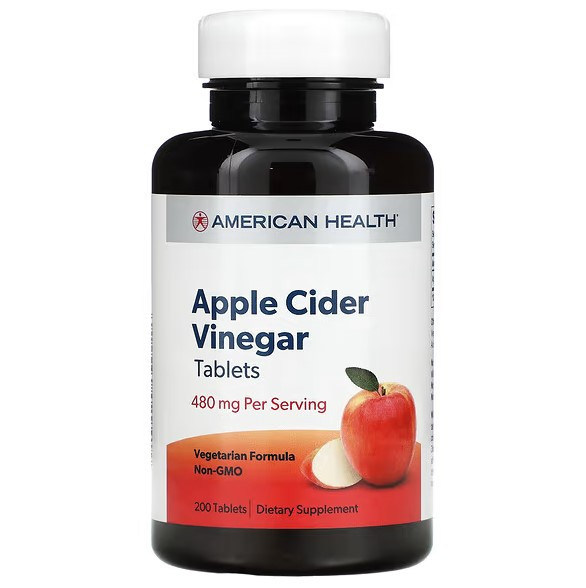 Яблучний оцет у таблетках (Apple Cider Vinegar) American Health 200 таблеток