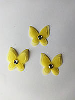 Метелик шифон 3,8 жовтий