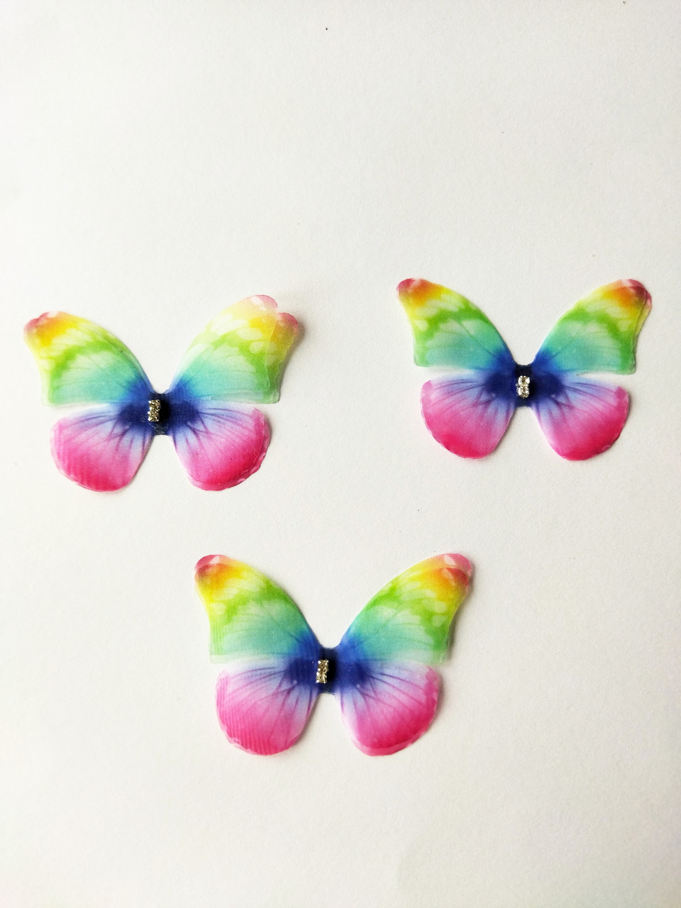 Метелик шифон 6*4,5 см омбре, фото 1