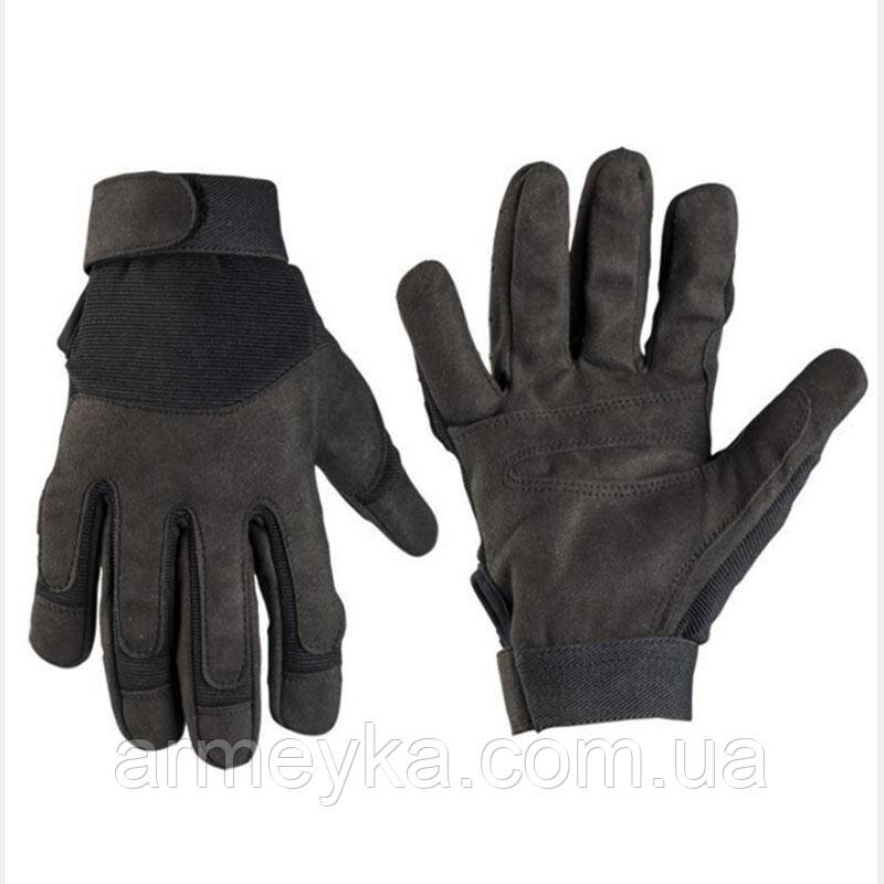 Рукавички, army gloves, чорний, синтетична шкіра, Mil-Tec Німеччина