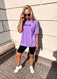 Жіночий літній костюм: футболка вільного крою та велосипедки NEW, фото 3
