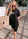 Жіночий літній костюм: футболка вільного крою та велосипедки NEW, фото 4