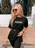 Жіночий літній костюм: футболка вільного крою та велосипедки NEW, фото 2