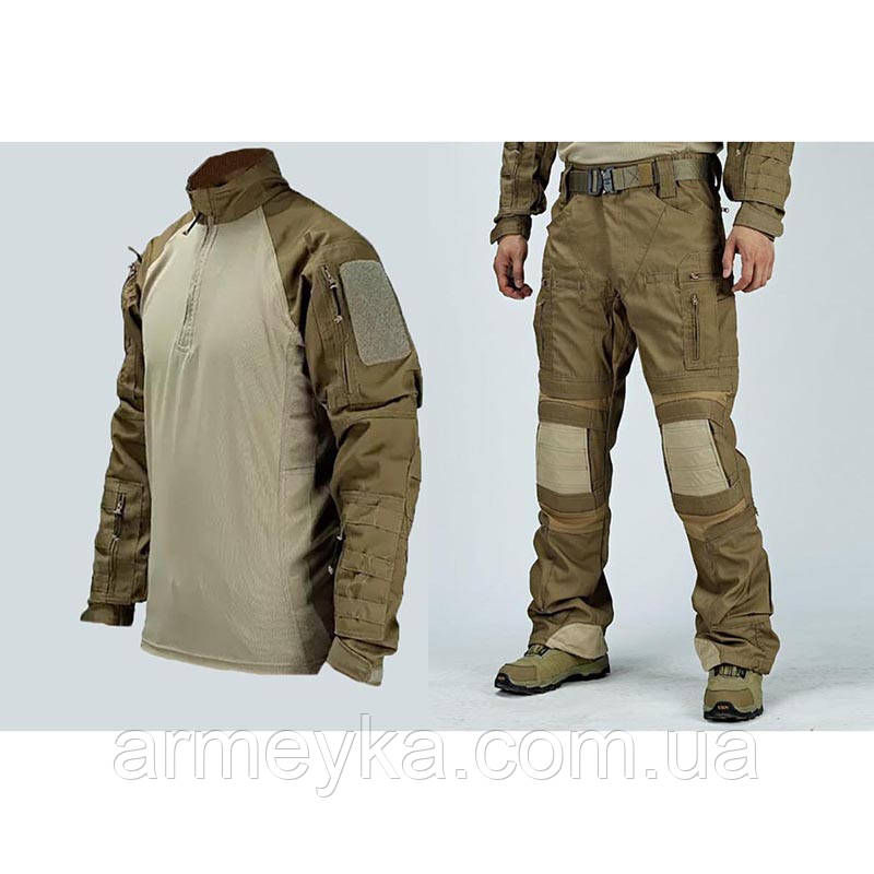 Комплект, тактичні штани+ubacs, койот, сумішевий, PRC