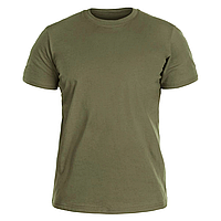 Тактична чоловіча футболка хакі 100% бавовна Військова армійська футболка для військовослужбовців ЗСУ НГУ