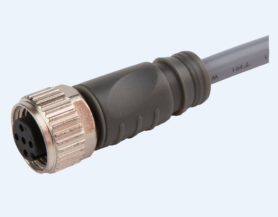 Роз'єм M12 "мама", 5 pin, прямий, з кабелем 2 м